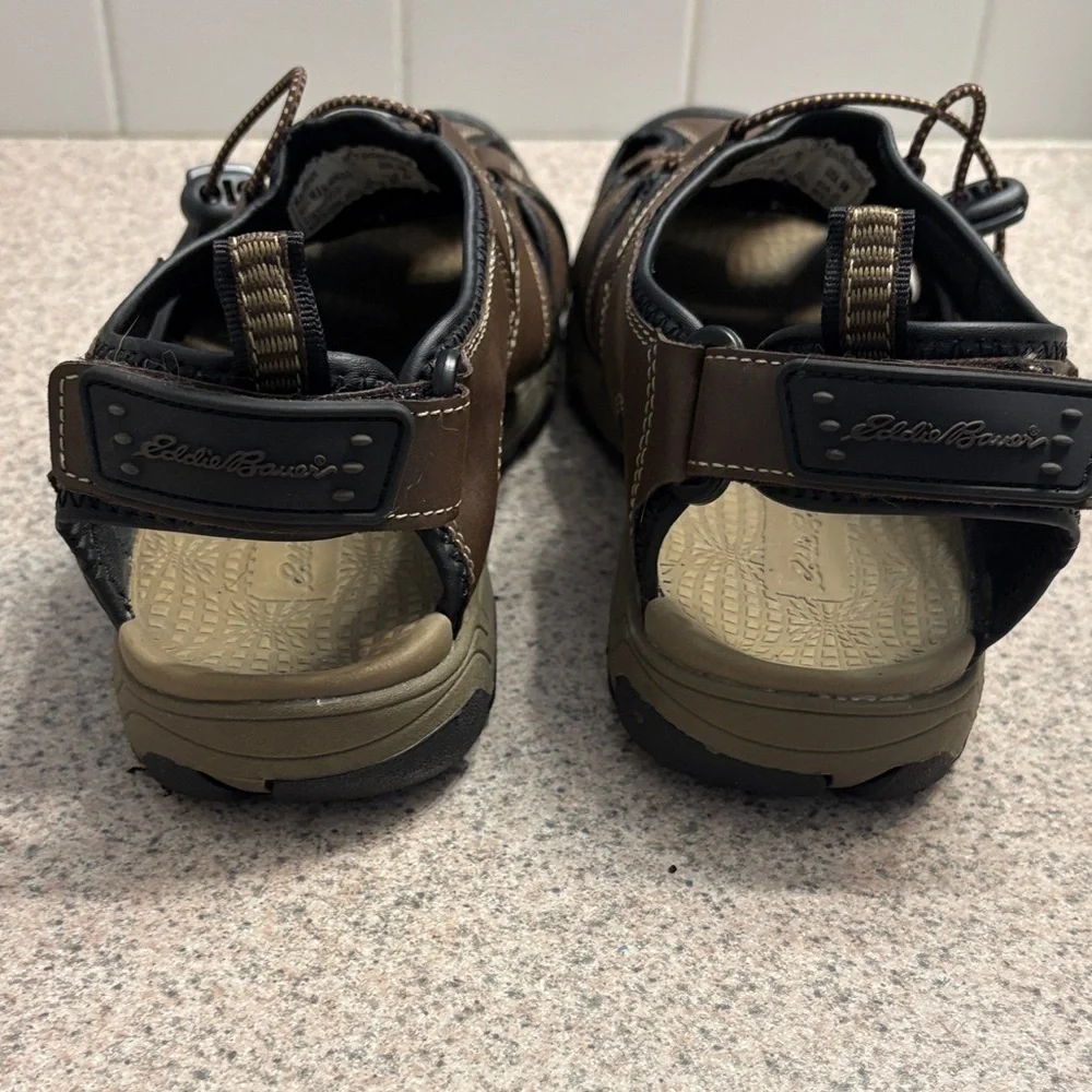 Eddie Bauer Brown and Black Men's Sandals